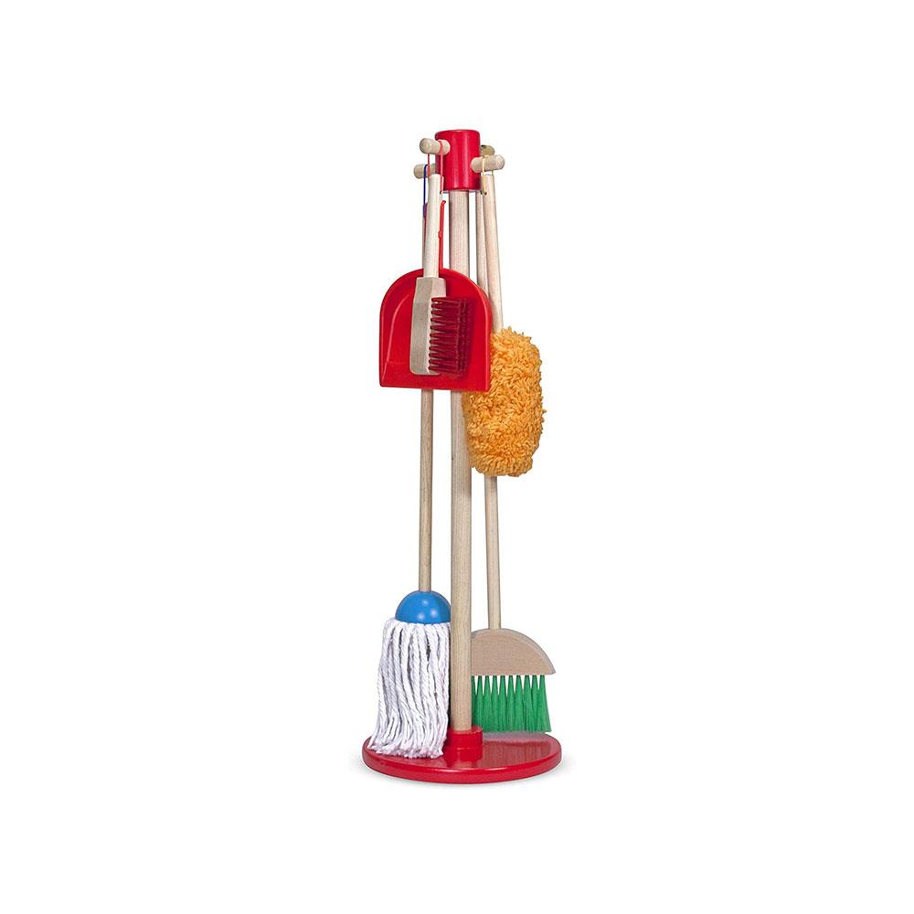 Melissa & Doug Let’s Play House! Dust! Sweep! Mop! 6 Piece Cleaning Set For Hours of Pretend Play - Multicolour