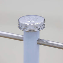 Swan Retro 6 Cup Mug Tree Weighted Base Polished Metal - Blue