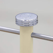 Swan Retro 6 Cup Mug Tree Weighted Base Polished Metal - Cream
