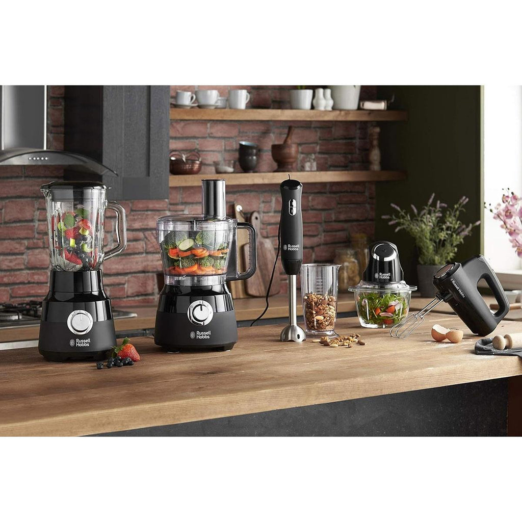 Russell Hobbs Desire Hand Mixer Electric Hand Whisk And Dough Mixer Attachments 350 W - Matte Black