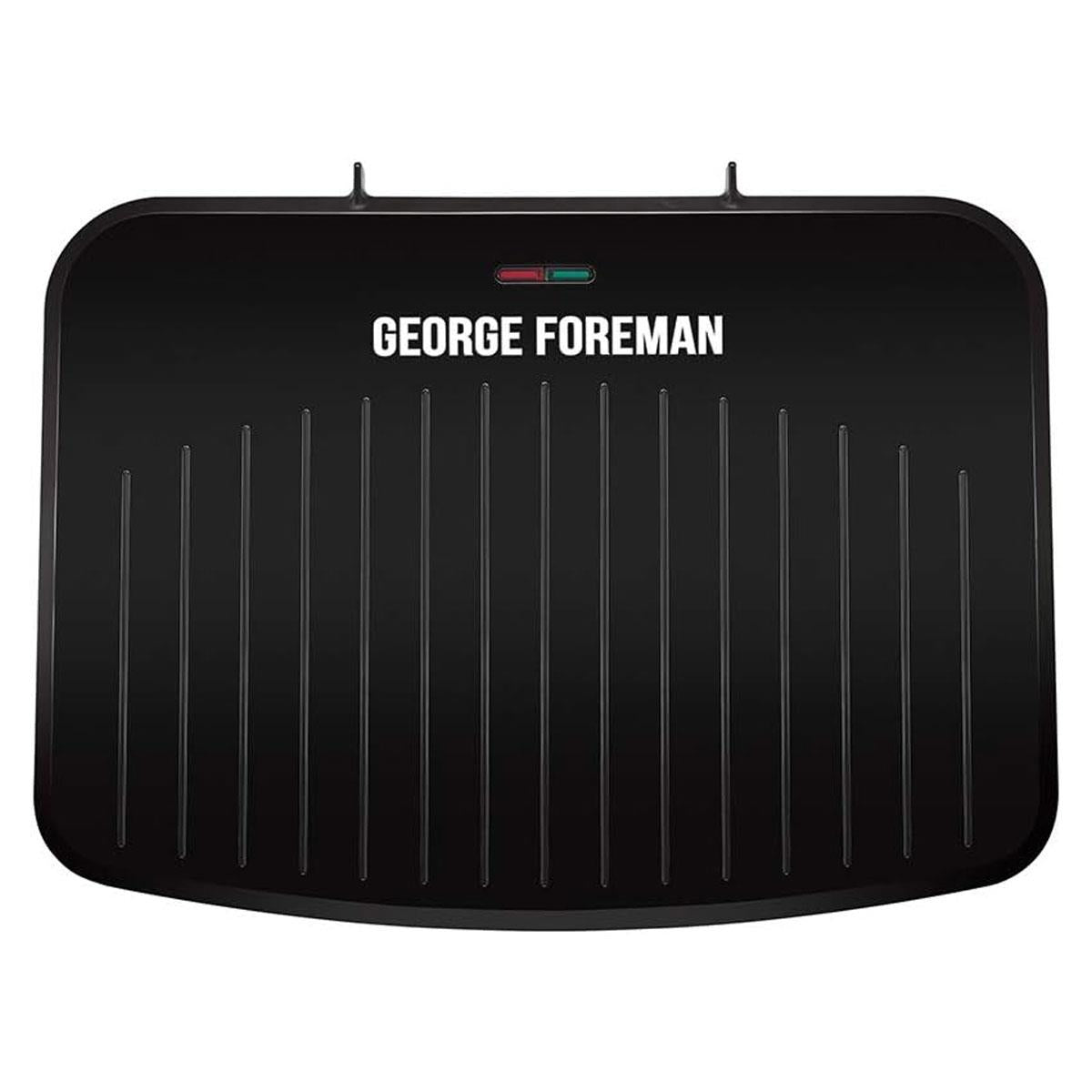 George Foreman Large Fit Grill - Versatile Griddle, Hot Plate and Toastie Machine in Black