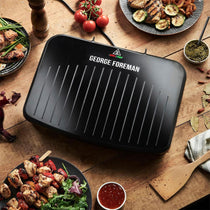 George Foreman Large Fit Grill - Versatile Griddle, Hot Plate and Toastie Machine in Black