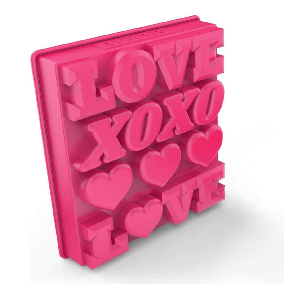 Zoku Love Ice Mold Tray - Set of 4 Phrase Ice Molds