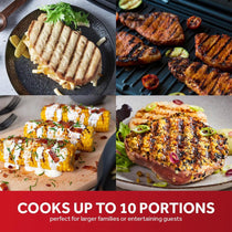George Foreman Large Variable Temperature 10 Portion Grill And Griddle 2180 W - Black