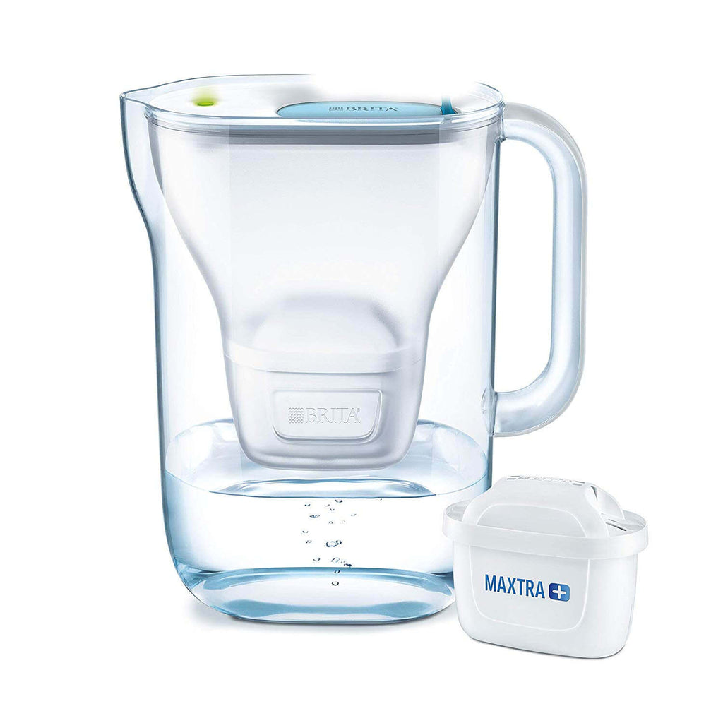 Brita Style Water Filter Jug With MAXTRA+ Filter Cartridges Plastic 2.4 Litres - White Soft Blue