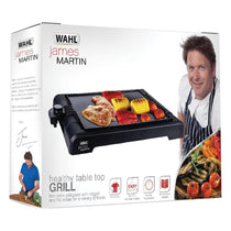 Wahl James Martin Non Stick Healthy Table Top Grill With Flat Hot Plate Stainless Steel - Black