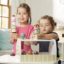 Melissa & Doug Wooden Scoop & Serve Ice Cream Counter Play Toy Set 28 Pcs
