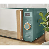 Swan Nordic Digital Microwave Matte Finish 6 Power Levels 800 W 20 Litre - Pine Green