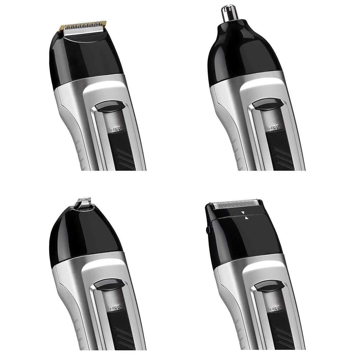 Babyliss 8 In 1 Mens Cordless Nose Body Hair Clipper Beard Trimmer Grooming Kit - Silver