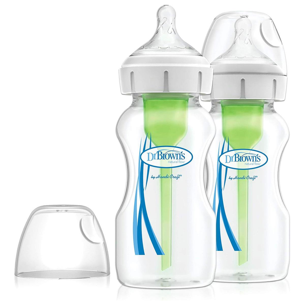 Dr. Brown Options + Anti-Colic Wide Neck Baby Bottles Twin Pack 270ml