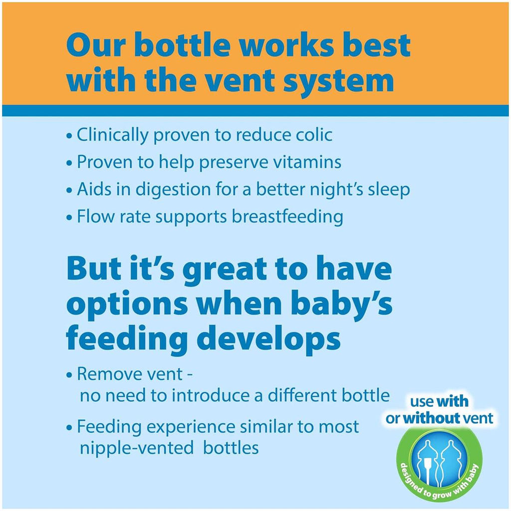 Dr. Brown Options + Anti-Colic Wide Neck Baby Bottles Twin Pack 270ml