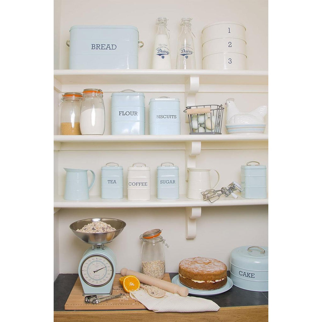 KitchenCraft Living Nostalgia Metal Tea Caddy - Vintage Blue
