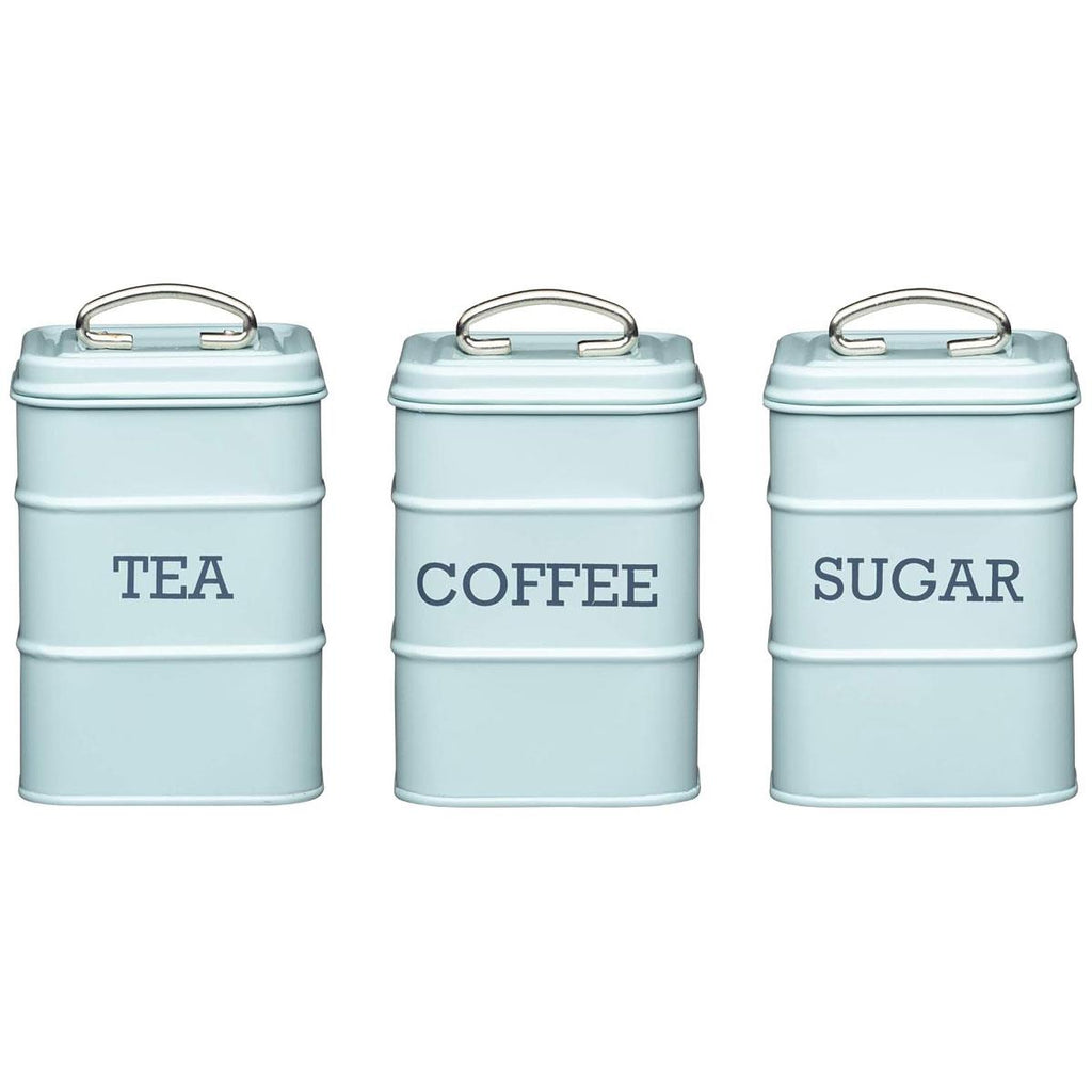 KitchenCraft Living Nostalgia Metal Tea Caddy - Vintage Blue