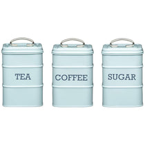 KitchenCraft Living Nostalgia Metal Tea Caddy - Vintage Blue