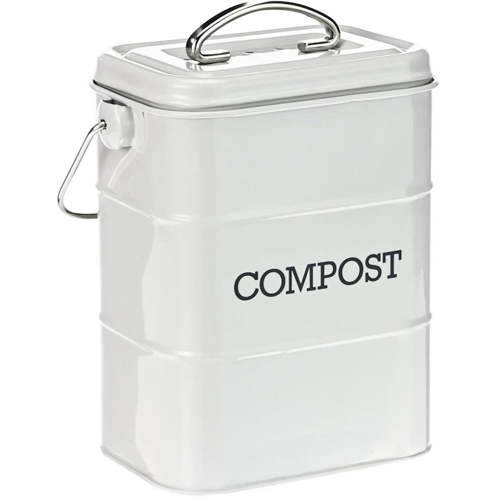 KitchenCraft Living Nostalgia Metal Kitchen Compost Bin French In Grey