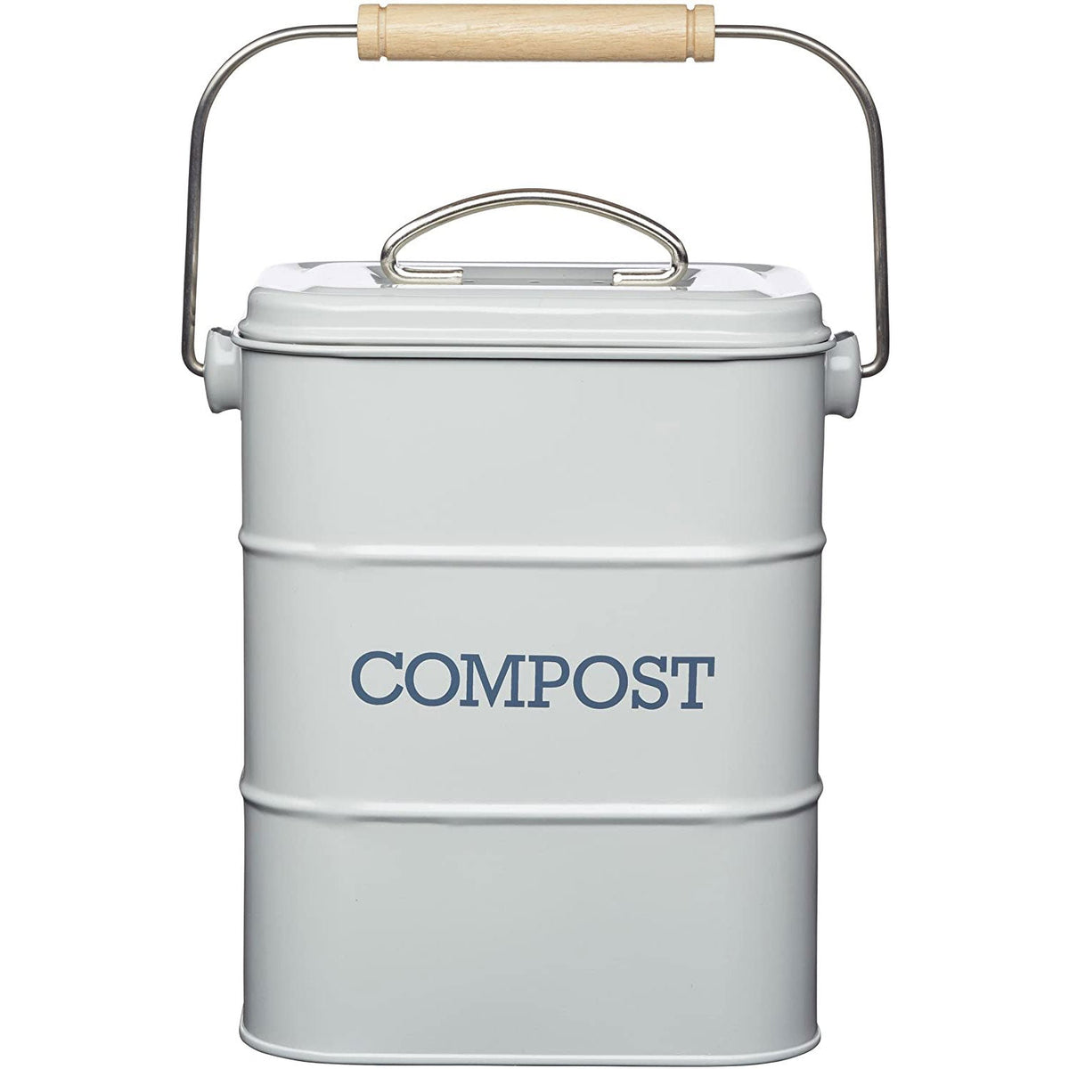 KitchenCraft Living Nostalgia Metal Kitchen Compost Bin French In Grey