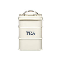KitchenCraft Living Nostalgia Metal Tea Canister - Antique Cream
