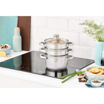 Kitchen Craft 3 Tier Food Steamer Pan/Stock Pot Stainless Steel 16cm