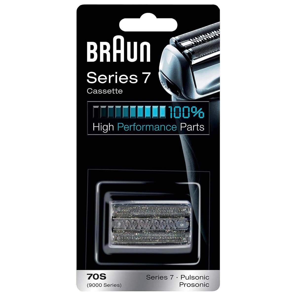 Braun Series 7 Cassette 70S Electric Shaver Replacement Head For Series 7 Pulsonic - Silver