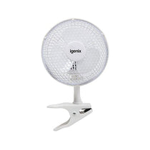 Igenix 6 Inch Portable Clip Fan Two Speed Settings 15 W - White