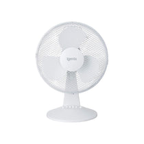 Igenix 12 Inch Portable Desk Fan 3 Speed Quiet Oscillating Metal/Plastic 35 W - White
