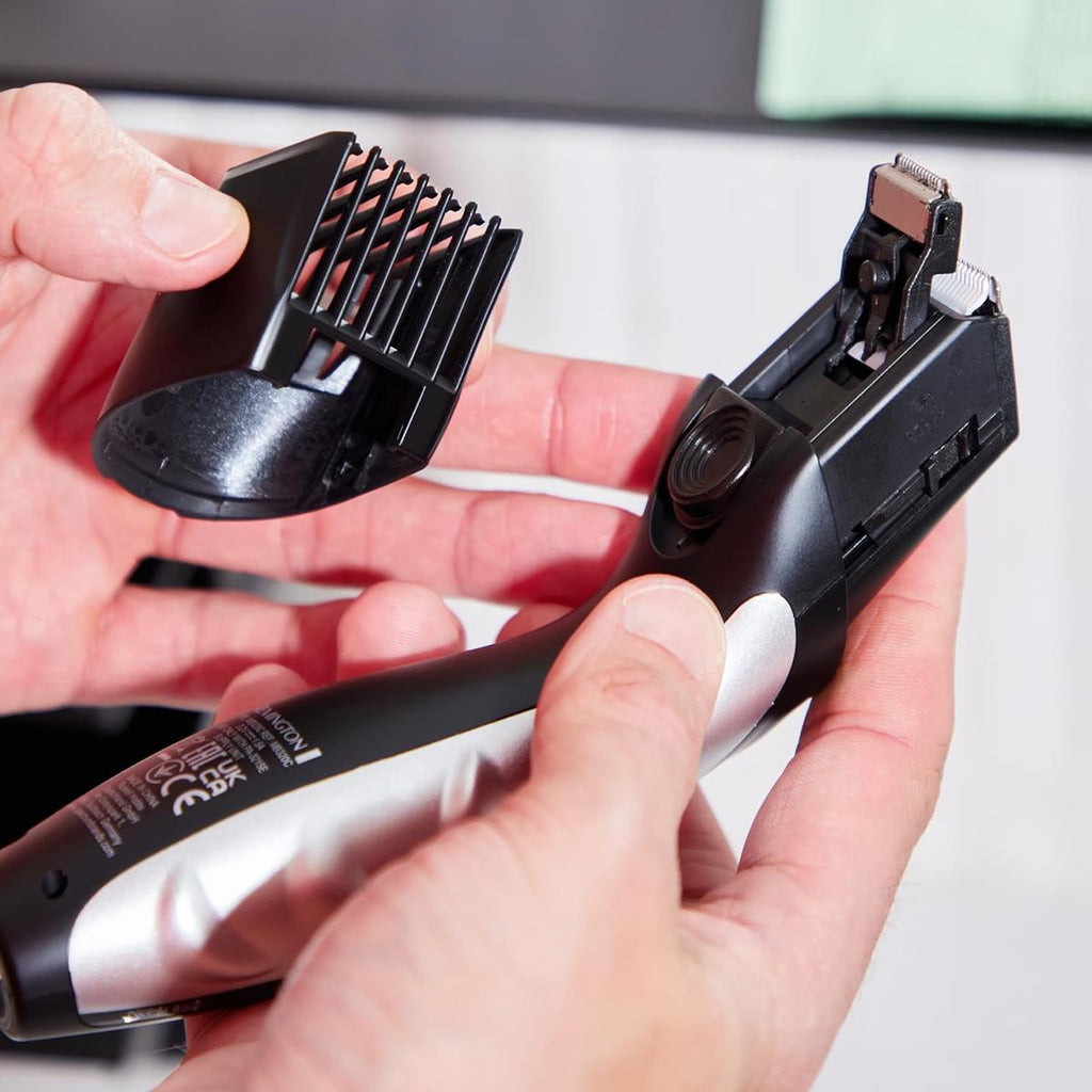 Remington Men's Barba Beard Trimmer with 9 Lock In Length Settings - Black
