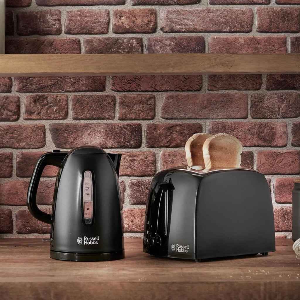 Russell Hobbs Textures Jug Kettle Plastic 3000 W 1.7 Litres - Black