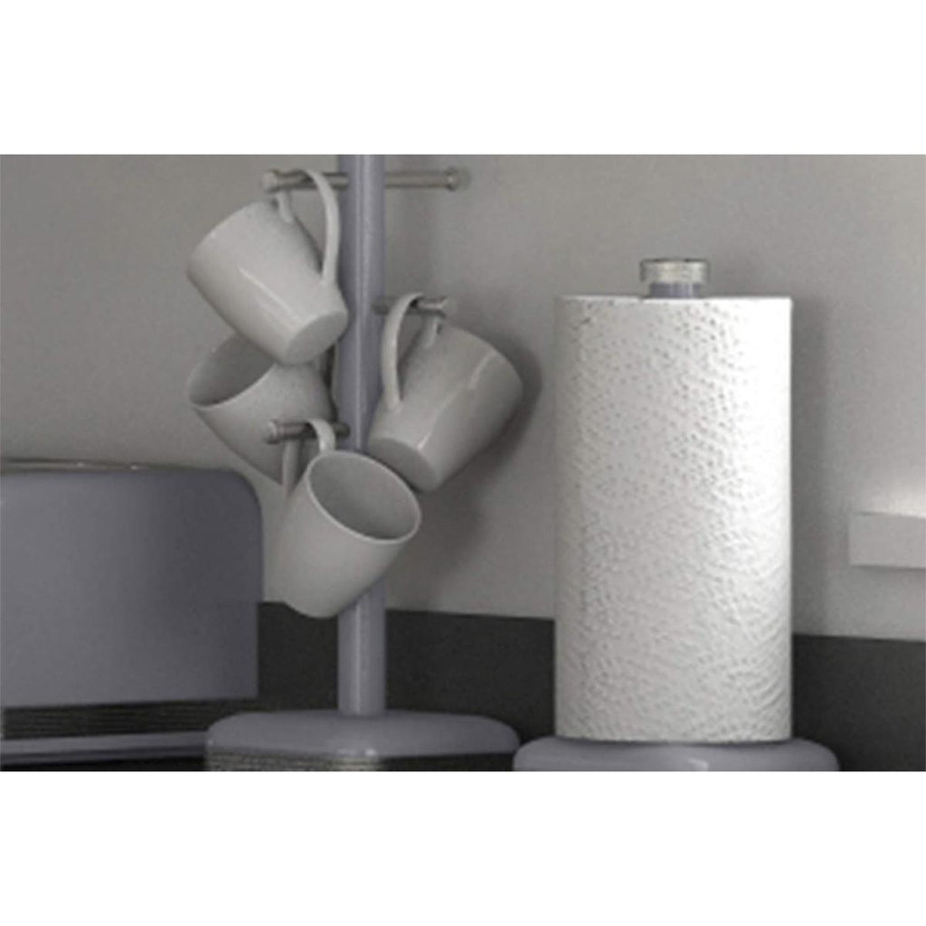 Swan Retro Kitchen Roll Holder with Steel Weighted Base Metal - Grey