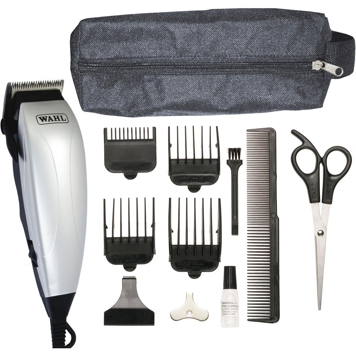 Wahl Vari Clip Corded Hair Clipper Kit 12 Piece Adjustable High Carbon Steel Silver/Black Main image