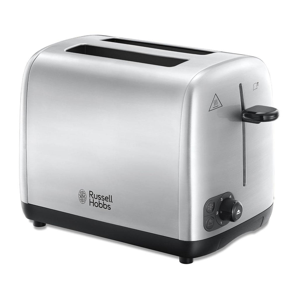 Russell Hobbs 2 Slice Compact Toaster Stylish Brushed In Stainless Steel