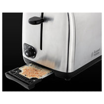 Russell Hobbs 2 Slice Compact Toaster Stylish Brushed In Stainless Steel