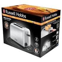 Russell Hobbs 2 Slice Compact Toaster Stylish Brushed In Stainless Steel