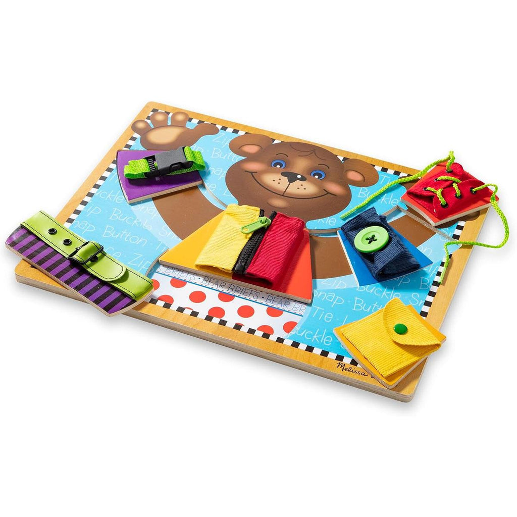 Melissa & Doug Basic Skills Board - Practice Fine Motor Skills Developmental Toys 6 Removable Pieces & Puzzle Board - Multicolor
