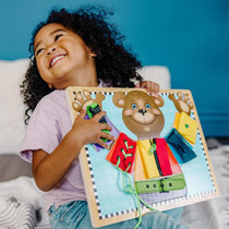 Melissa & Doug Basic Skills Board - Practice Fine Motor Skills Developmental Toys 6 Removable Pieces & Puzzle Board - Multicolor