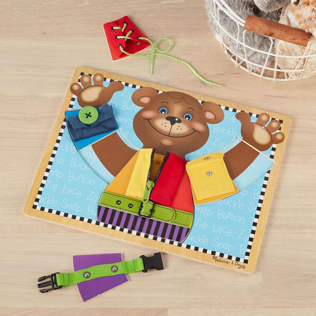 Melissa & Doug Basic Skills Board - Practice Fine Motor Skills Developmental Toys 6 Removable Pieces & Puzzle Board - Multicolor