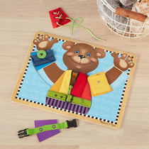 Melissa & Doug Basic Skills Board - Practice Fine Motor Skills Developmental Toys 6 Removable Pieces & Puzzle Board - Multicolor
