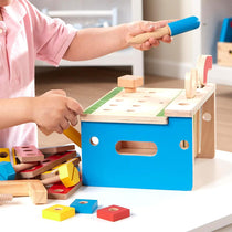 Melissa and Doug Hammer & Saw Tool Bench - Wooden Building Set 32 pcs