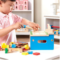 Melissa and Doug Hammer & Saw Tool Bench - Wooden Building Set 32 pcs