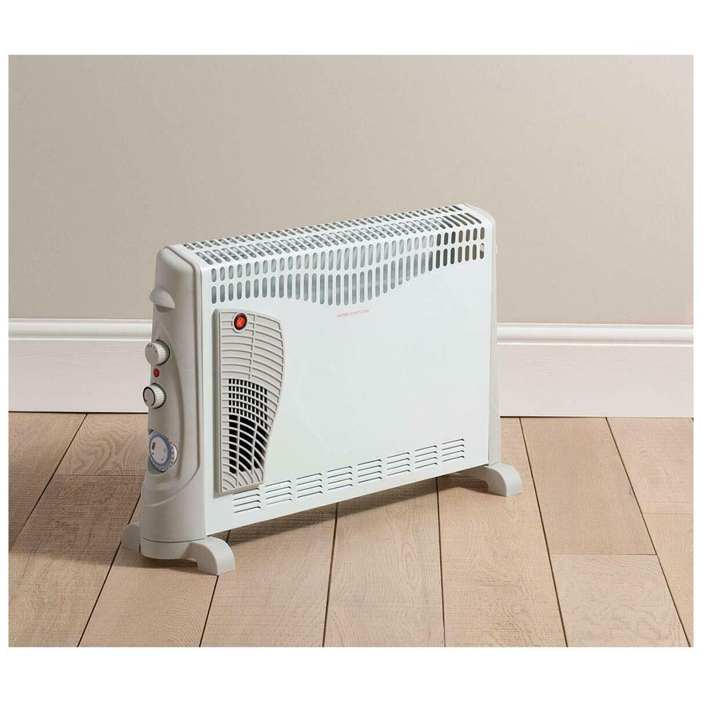 Daewoo 2000W Convector Heater With Turbo Function 3 Heat Settings - White