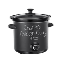 Russell Hobbs Chalkboard Slow Cooker Ceramic 200 W 3.5 Liters - Black