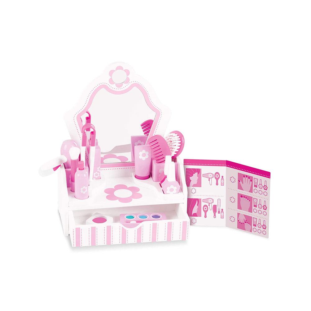 Melissa & Doug Wooden Beauty Salon Play Set 18 Pieces