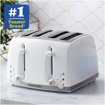 Russell Hobbs Contemporary Honeycomb 4 Slice Toaster 1500 W - White