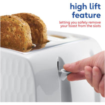 Russell Hobbs Contemporary Honeycomb 4 Slice Toaster 1500 W - White