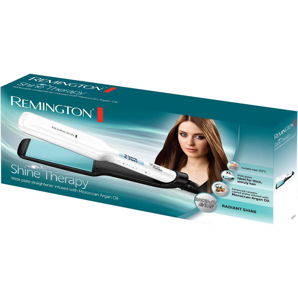 Remington Shine Therapy Wide Plate Ceramic Hair Straighteners for women