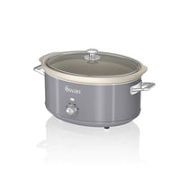 Swan Retro Slow Cooker With 3 Temperature Settings 320 W 6.5 Litre - Grey