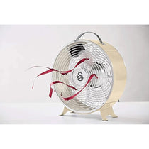 Swan Retro 8 Inch Clock Fan 4 Aluminium Blades 25 W - Cream