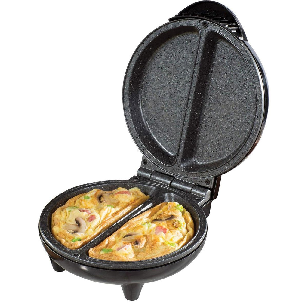 Daewoo Deep Fill Non-Stick Omelette Maker Stainless Steel 750 W - Silver/Black