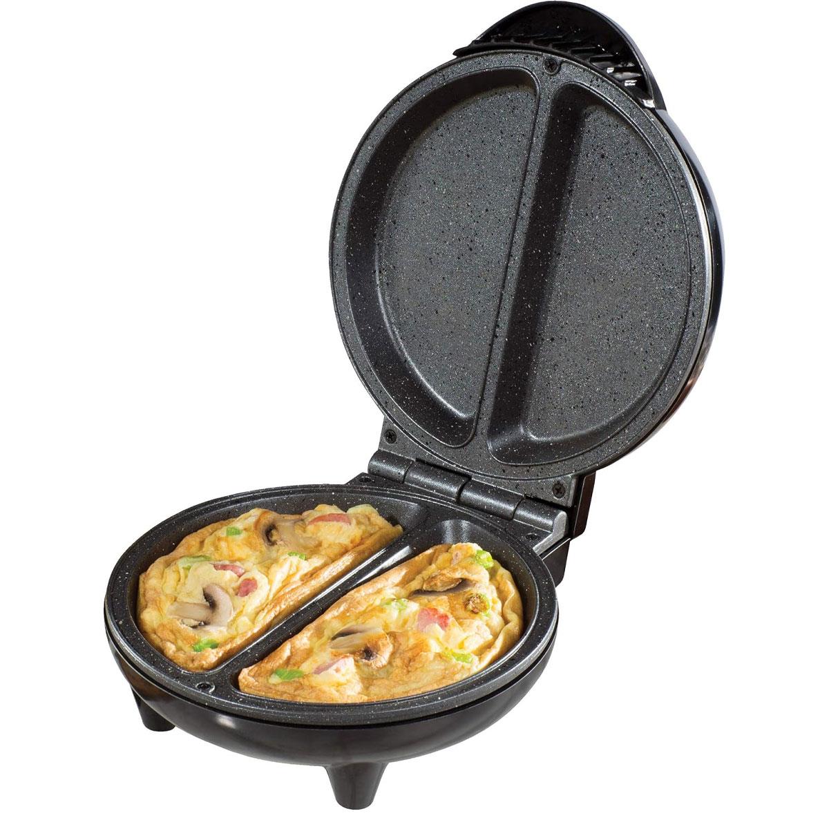 Daewoo Deep Fill Non-Stick Omelette Maker Stainless Steel 750 W - Silver/Black