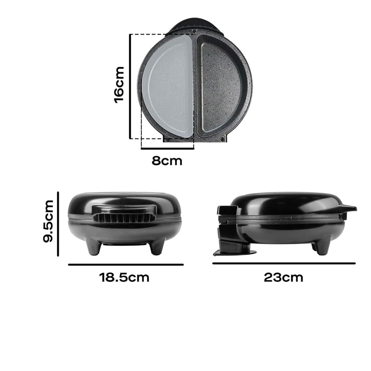 Daewoo Deep Fill Non-Stick Omelette Maker Stainless Steel 750 W - Silver/Black
