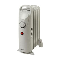 Warmlite 5 Fins Compact Oil Filled Radiator With Adjustable Thermostat 650 W - White